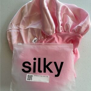 Pink Satin Hair Bonnet -